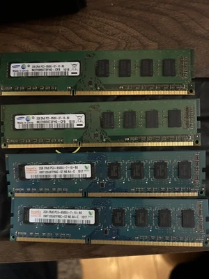 4x 2GB  samsung / Hynix CF8 PC3 8500S DDR3 8GB  desktop memory - Image 1 of 3