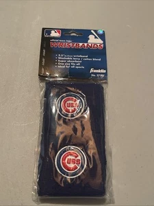 Franklin Chicago Cubs Logo Wristbands - One Size Fits All - Picture 1 of 2