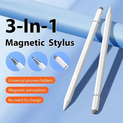 3 in 1 Touchpen Eingabe Stift Stylus Pen für iPad iPhone Android Tablet Handy - Bild 1 von 4