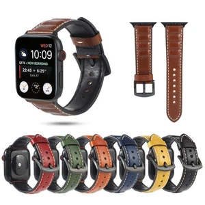 Correa de cuero suave informal para Apple Watch 9 8 7 6 SE Ultra 2 44/41/45/49 mm - Imagen 1 de 42