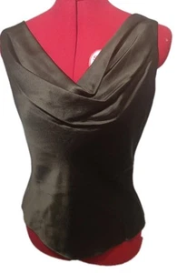 Ralph Lauren Black Label Silk Womens Sz 6 Camisole Tank Top Drape Scoop Neckline - Picture 1 of 6