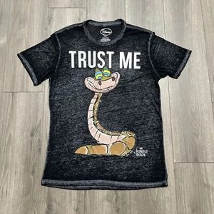 Disney The Jungle Book Trust Me Short Sleeve T-Shirt Mens L 42/44 Black Graphic - Picture 1 of 4