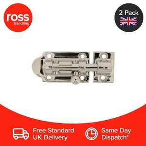 Pack of 2 72mm Barrel Bolt Chrome Plated Brass Finish Fence Garden DIY Security - Picture 1 of 3