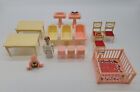 Vtg Lot 16 Pieces Renwal Dollhouse Furniture Nursery Items Tables Sinks Chairs 