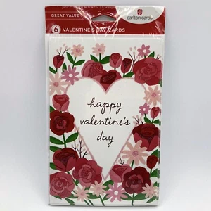 Glitter Flowers, Special As You Are, Happy Valentine's Day 6-Pack Greeting Cards - Picture 1 of 2