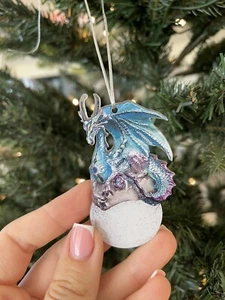 Frost the Gothic Dragon Holiday Ornament Christmas Décor, 3 Inches Wide, 3 Inche - Picture 1 of 15