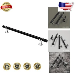 10-Piece Matte Black and Polished Chrome Cabinet Pulls for Stylish Kitchens - Picture 1 of 8