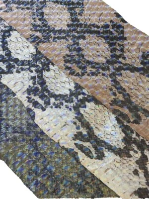 Aurora Snake Skin Snakeskin Patent Leather Craft Supply Python Printed-on - Image 1 of 2