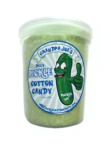 Pickle Cotton Candy - One - 1.2 oz. Tub - Fluffy Cotton Candy - FREE SHIPPING - Picture 1 of 3