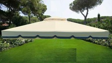 Telo Beige 500 gr Copetura Gazebo 3x3 Ricambio Impermeabile Doppia Balza Camino