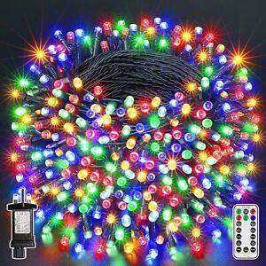 20m 200 LED Fairy Lights Multi coloured Waterproof String Electric Remote