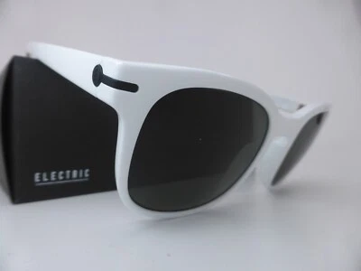 Electric Sunglasses RIP ROCK Gloss White - Melanin Grey Lenses - Made in Italy - Image 1 of 4