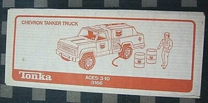 VINTAGE COLLECTIBLE TONKA PRESSED STEEL CHEVRON TANKER TRUCK 3166 MIB, NOS - Picture 1 of 6