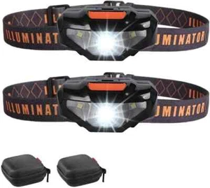 2PCS LED Mini Headlamp Flashlight Lightweight Waterproof For Fishing Biking - Picture 1 of 9