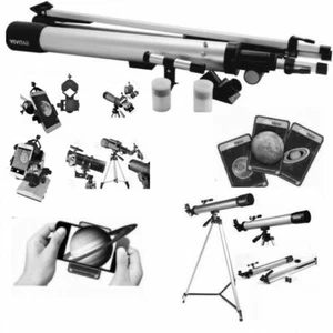HD STAR GAZER HD TELESCOPE + SMARTPHONE MOUNT FOR SAMSUNG APPLE SAM DAY SHIPPING - Picture 1 of 6