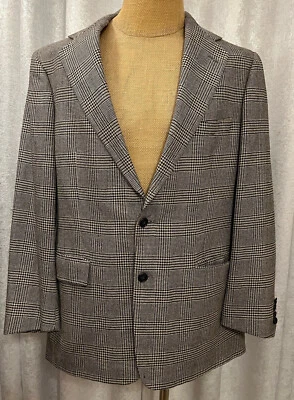 Polo by Ralph Lauren Men's Sports Coat Glen Plaid Wool Silk Linen Size 41 Long - Image 1 of 4