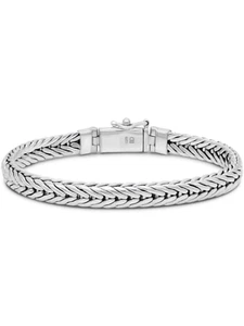 DEVATA Bali Sterling Silver Foxtail Chain Bracelet FTK5237 - Picture 1 of 6