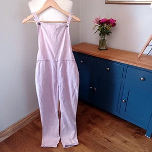 Oasis Flieder Denim Latzhose 10 Overall Jumpsuit Utility Pastell Boho Baumwolle - Bild 1 von 14