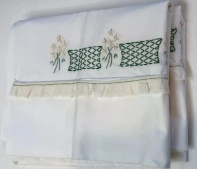 Funda de Almohada Premium Estándar Queen Bordada Floral JCPenney Home Collection BN Foto 1 de 4