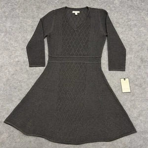 Dana Buchman Dress Womens Small Black Ribbed Diamond Sweater NEW MSRP $95 - Picture 1 of 18