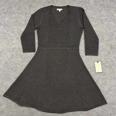 Vestido Dana Buchman Mujer Pequeño Negro Acanalado Diamante Suéter NUEVO PRECIO DE VENTA SUGERIDO POR EL FABRICANTE $95 Foto 1 de 4