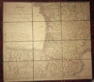 TABLEAU GÉNÈRAL ET ITINÉRAIRE DU ROYAUME DE FRANCE. 1828. - Imagen 1 de 9