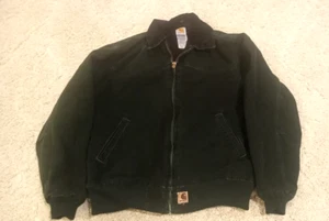Rare Carhartt Spruce Green J14 SPC Santa Fe Canvas ZipperedJacket Large - Picture 1 of 5