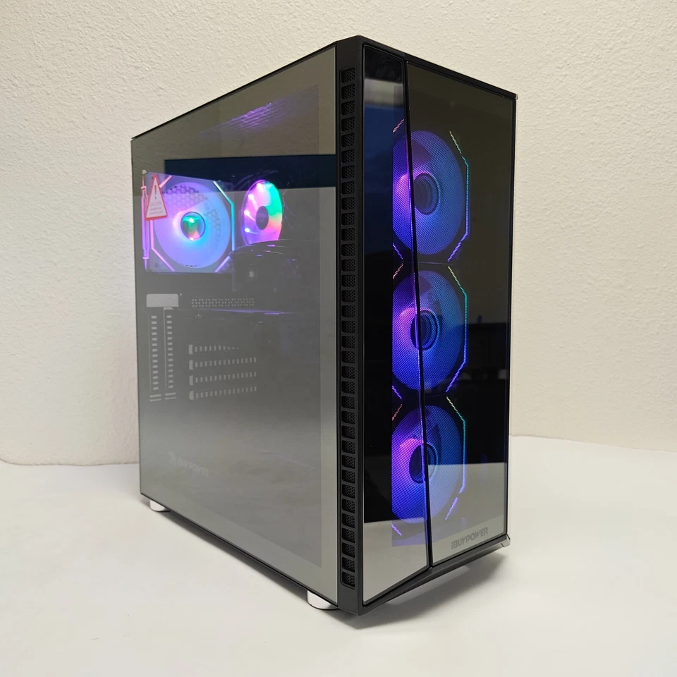 iBuyPower Desktop ARGB Lighting i7 32GB RAM 2TB SSD Windows 11 Gaming PC 2GB GPU - Image 1 of 4
