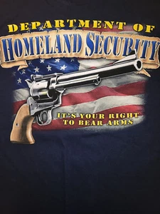 Camiseta del Departamento de Seguridad Nacional Derecho a portar armas NRA AZUL Adulto - Imagen 1 de 2