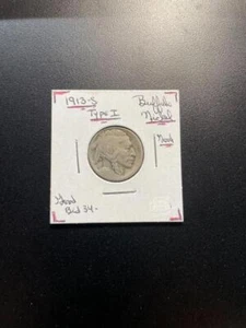 1913 S TYPE I BUFFALO NICKEL - Picture 1 of 4