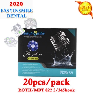 20Pcs Dental Orthodontic Bracket Monocrystalline Sapphire Mini Ceramic Bracket - Picture 1 of 7