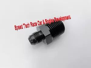 Goodridge AN816-06-08DBK -6AN Male Flare to 1/2" NPT Straight Black Adapter - Picture 1 of 1