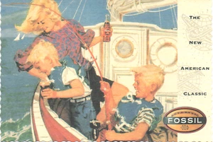pb 72 - anni 80 FOSSIL Cartolina pubblicitaria non viaggiata - Bild 1 von 1