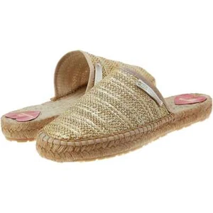 Fashion LOVE MOSCHINO Women's Dark Beige 38 Slippers - JA10472G0CJO0901-38 - Picture 1 of 4