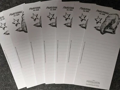 NEU *** (4 Stück) Notizblock Einkaufszettel Staatszirkus der DDR Repro *** NEU - Bild 1 von 3