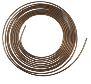 25ft Coil 3/16" Copper Nickel Brake Line Tubing .028 Wall OE/Custom USA Made - Picture 1 of 3