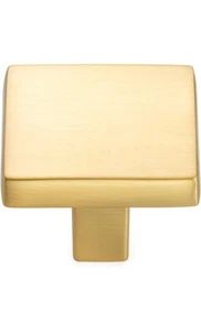 KOOFIZO 10 Pack Square Cabinet Knobs Brushed Gold Handle (1.220 in) - Picture 1 of 4