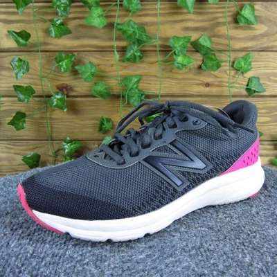 Tênis de caminhada feminino New Balance 411v2 cinza rosa malha 8,5 leve conforto - Imagem 1 de 4