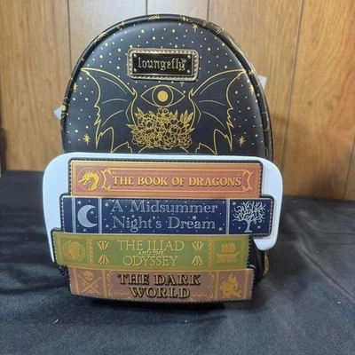 独家! Loungefly The Dark World 背包 全新带标签 — 第 1/4 张图片