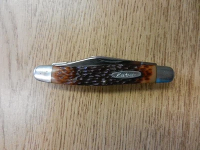 复古 KA-BAR 1100 美国 3 刀片口袋刀 3 7/8 英寸封闭 Ex。 二手状况 — 第 1/4 张图片