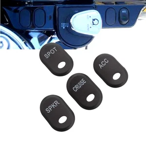 4*Black Panel Switch Cover Housing Cap For Harley Electra Glide FLHTCU/I 1997-13 - Picture 1 of 24