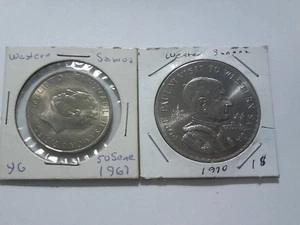 SAMOA I SISIFO 1970 Kupfer Nickel Münze 1 Dollar / Tala Besuch des Papstes UNC - Bild 1 von 5