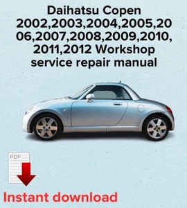 Daihatsu Copen 2002,2003,2004,2005-2012 Workshop repair manual,Factory manual - Picture 1 of 3