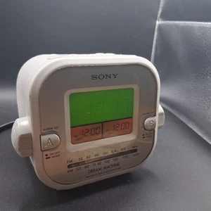 Sony Dream Machine FM/AM Clock Radio ICF-C180 Dual Alarm LCD Digital Cube VTG - Picture 1 of 4