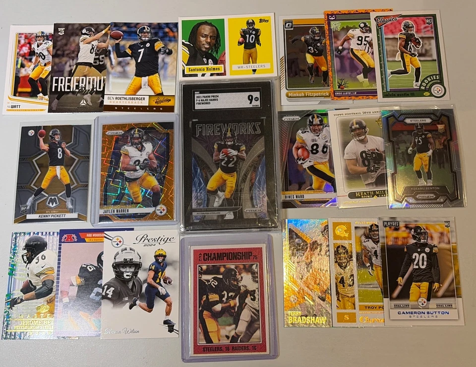 Pittsburg Steelers Card LOT 20.  SGC Slab, RC’s, Parallels, Stars - Image 1 of 1