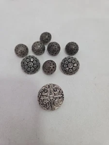 vintage silver tone buttons - Picture 1 of 2