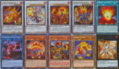 Yugioh Jurrac Dinosaur Deck - Astero Guaiba Volcano Stego Megalo Meteor - Image 1 of 4