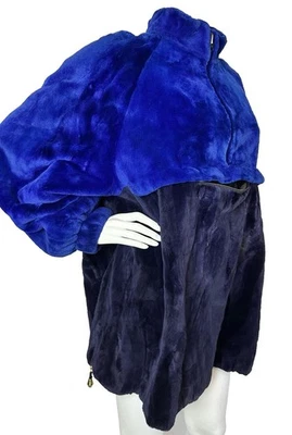 Pullover de piel Sitka para hombre azul zafiro genuino piel de visón esquilada med KC Foto 1 de 4