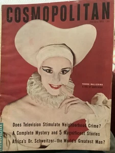 1953 FEB COSMOPOLITAN MAGAZINE -Young Ballerina FRONT COVER Tanaquil LeClercq - Picture 1 of 4