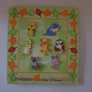 Disneyland 2009 Winnie Puuh & Freunde Mini Pin Set auf Karte Walt Disney World - Bild 1 von 8
